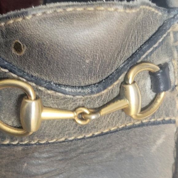 Gucci Classic Vintage Horsebit Leather Slip On Flat Driving Loafers Size 8.5M. main image 15